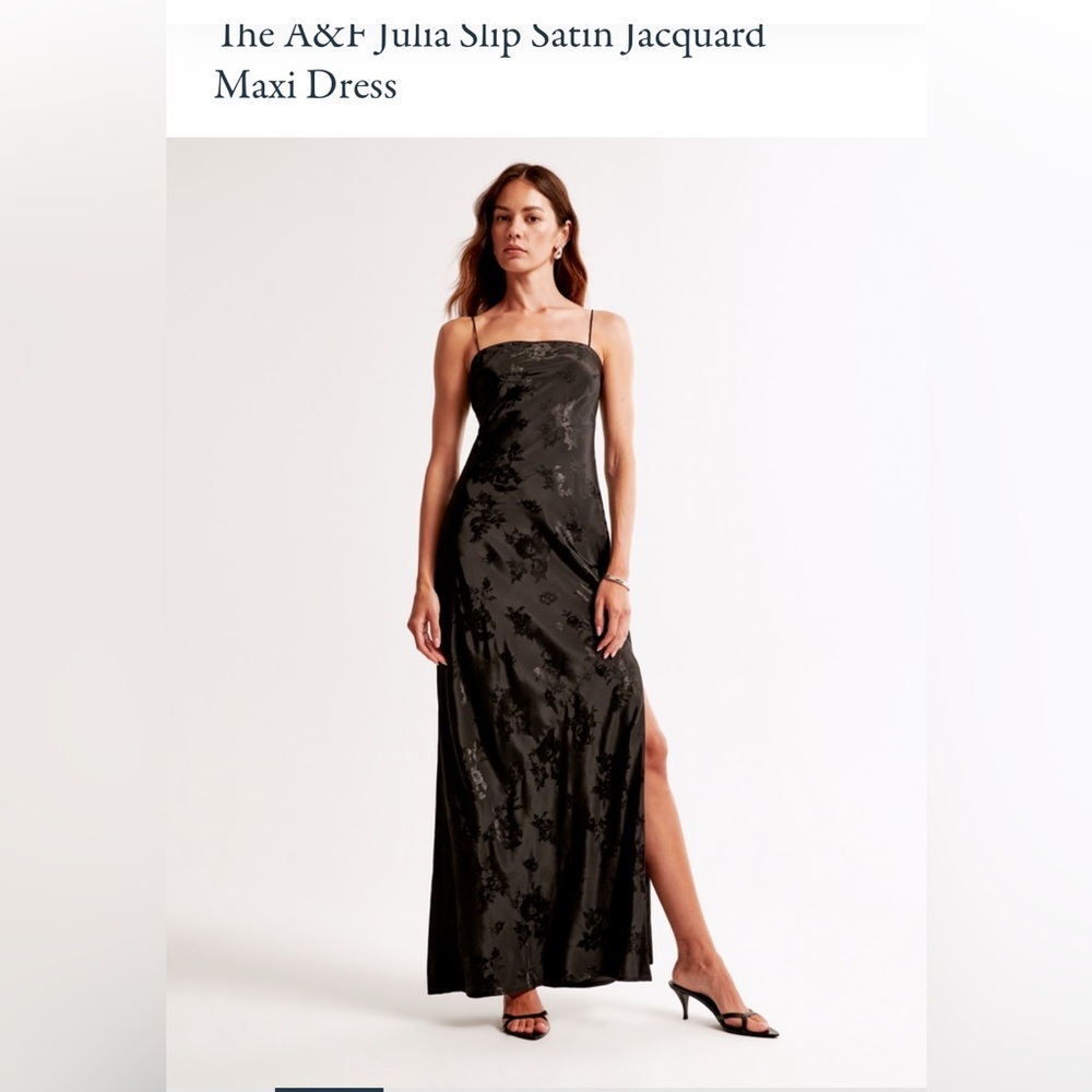 Abercrombie Julia Slip Satin Jacquard Dress - Large